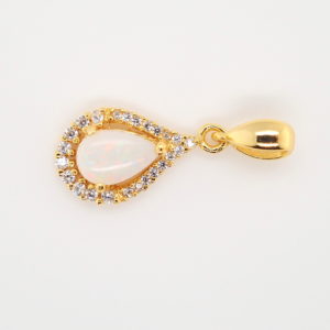 Blue Green Pink Sterling Silver Gold Plate Solid Australian White Opal Necklace