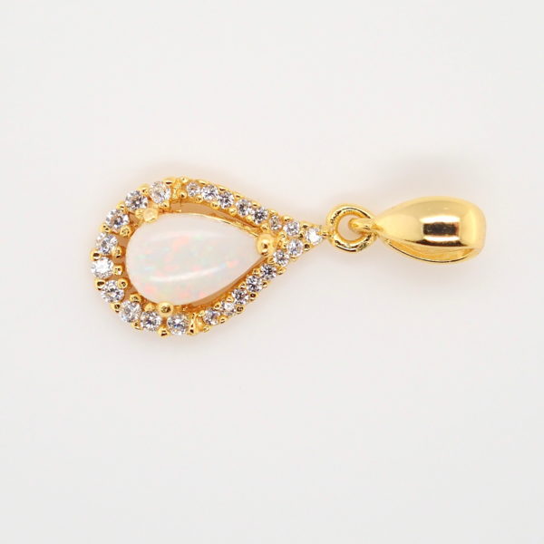 Blue Green Pink Sterling Silver Gold Plate Solid Australian White Opal Necklace