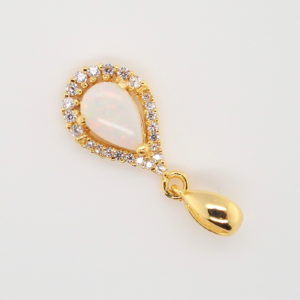 Blue Green Pink Sterling Silver Gold Plate Solid Australian White Opal Necklace