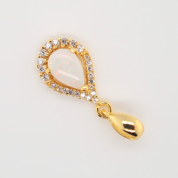 Blue Green Pink Sterling Silver Gold Plate Solid Australian White Opal Necklace