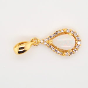 Blue Green Pink Sterling Silver Gold Plate Solid Australian White Opal Necklace