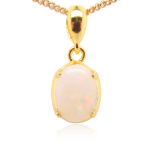 Blue Green Pink Sterling Silver Gold Plate Solid Australian White Opal Pendant Necklace