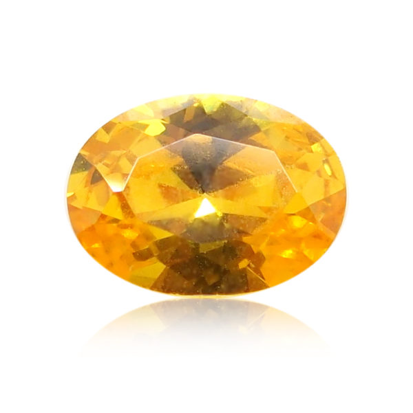 Unset Orange Yellow Australian Sapphire