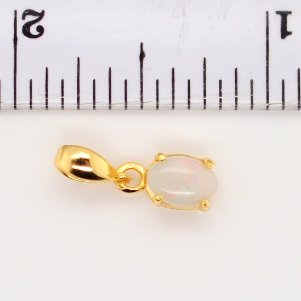 Blue Green Pink Sterling Silver Gold Plate Solid Australian White Opal Necklace Pendant