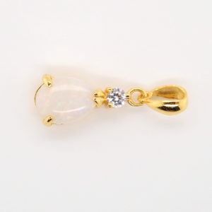 Blue Green Pink Sterling Silver Gold Plate Solid Australian White Opal Necklace Pendant
