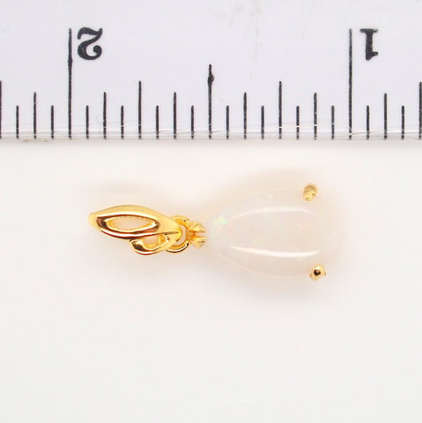Blue Green Pink Sterling Silver Gold Plate White Opal Pendant Necklace