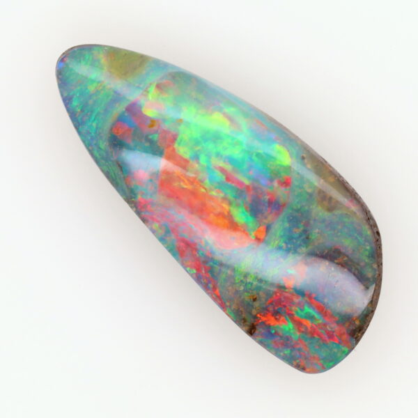Green and Red Unset Solid Australian Boulder Opal
