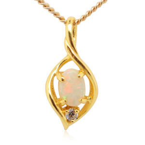 Blue Green Pink Sterling Silver Gold Plate Solid Australian White Opal Necklace Pendant