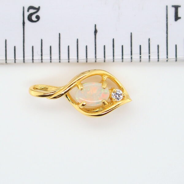 Blue Green Pink Sterling Silver Gold Plate Solid Australian White Opal Necklace Pendant