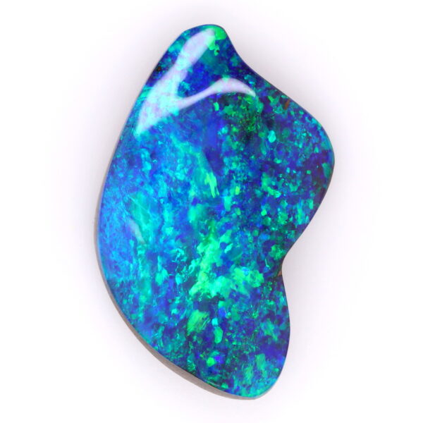 Blue and Green Unset Solid Australian Boulder Opal