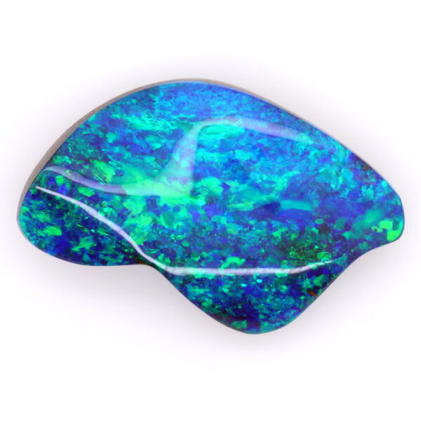Blue and Green Unset Solid Australian Boulder Opal