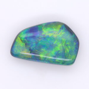 Blue, Green and Orange Unset Solid Black Opal