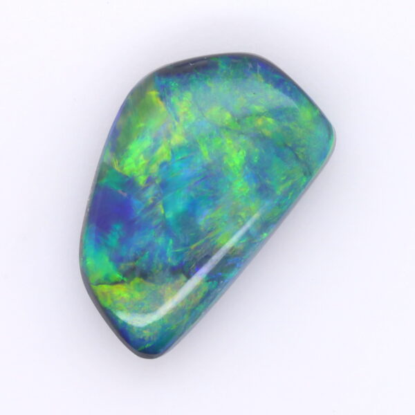 Blue, Green and Orange Unset Solid Black Opal