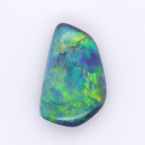 Blue, Green and Orange Unset Solid Black Opal