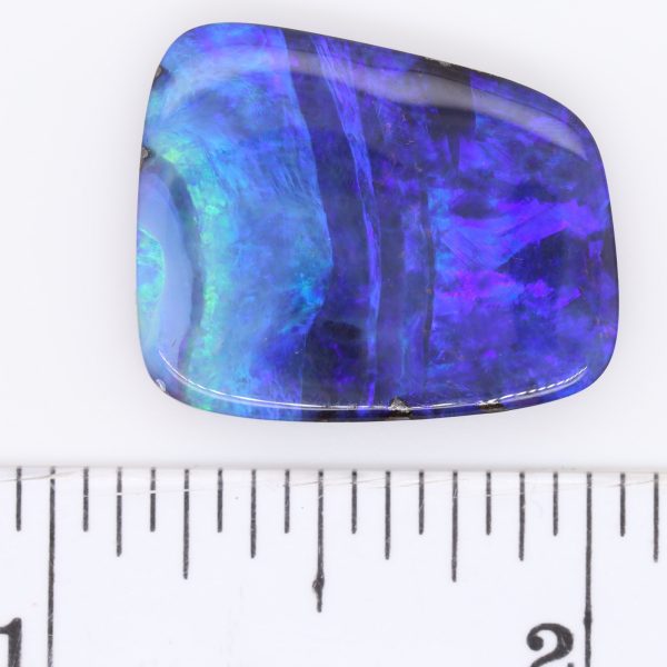 Blue and Purple Unset Solid Australian Boulder Opal