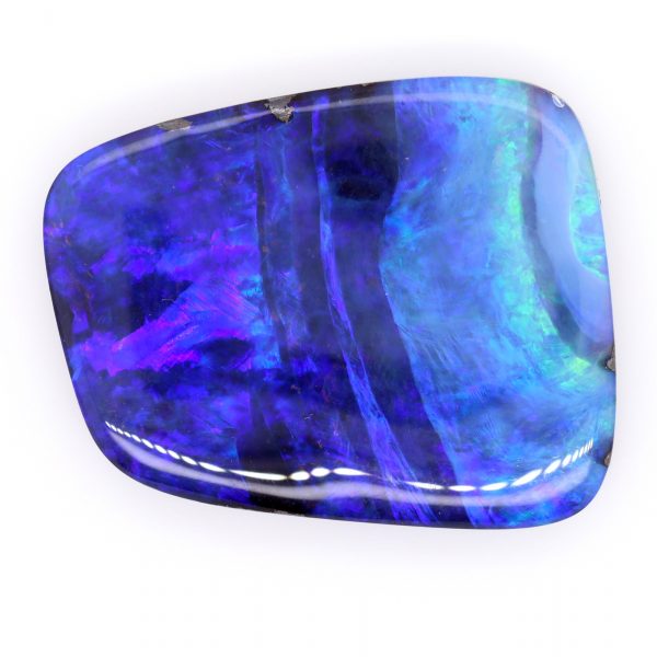 Blue and Purple Unset Solid Australian Boulder Opal