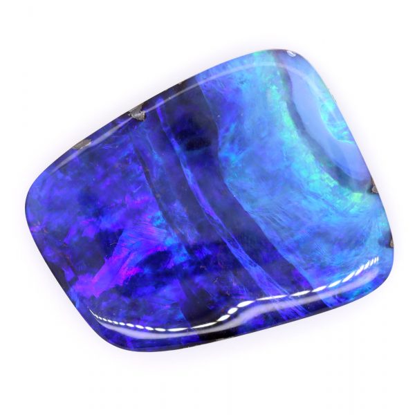 Blue and Purple Unset Solid Australian Boulder Opal