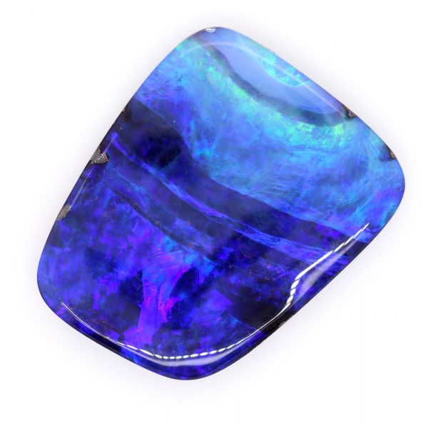 Blue and Purple Unset Solid Australian Boulder Opal