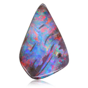 Blue, Red and Purple Solid Unset Australian Boulder Opal