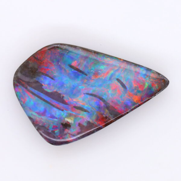 Blue, Red and Purple Solid Unset Australian Boulder Opal