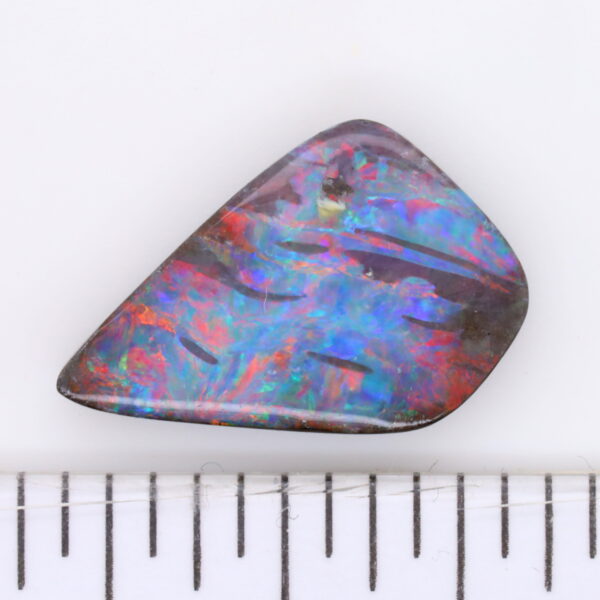 Blue, Red and Purple Solid Unset Australian Boulder Opal