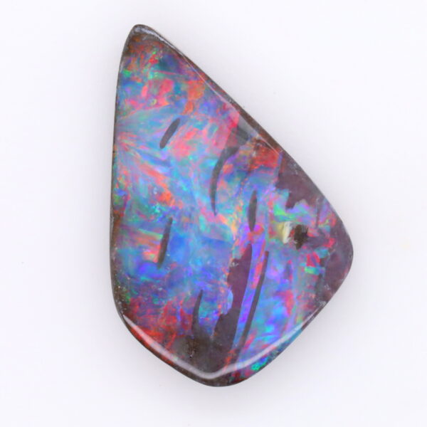 Blue, Red and Purple Solid Unset Australian Boulder Opal