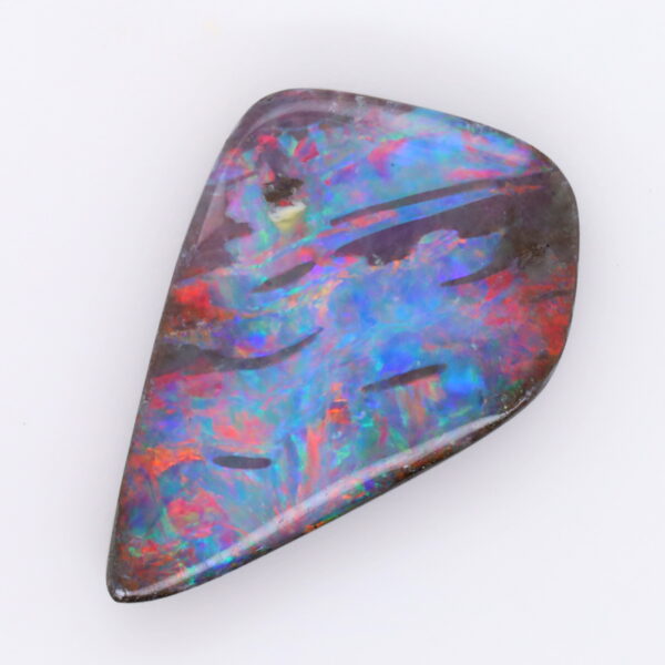 Blue, Red and Purple Solid Unset Australian Boulder Opal