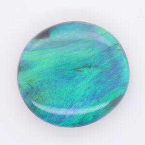 Blue and green Unset Solid Black Opal pair