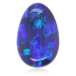 Blue, Green, and purple Unset Solid Black Opal