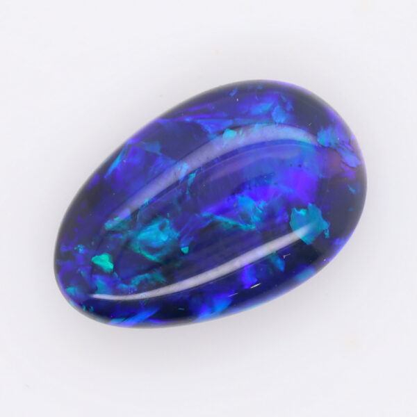 Blue, Green, and purple Unset Solid Black Opal