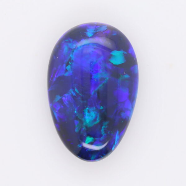 Blue, Green, and purple Unset Solid Black Opal