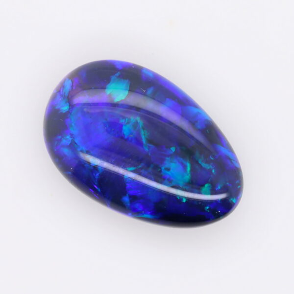 Blue, Green, and purple Unset Solid Black Opal