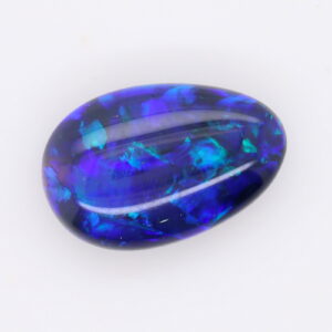 Blue, Green, and purple Unset Solid Black Opal