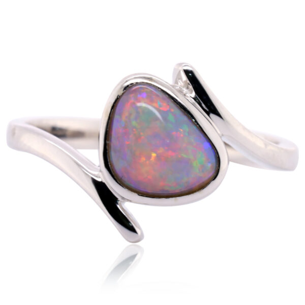 Semi Black Opal Ring