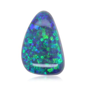 purple green and blue Unset Solid Black Opal