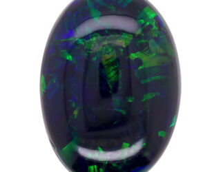 yellow green and blue Unset Solid Black Opal