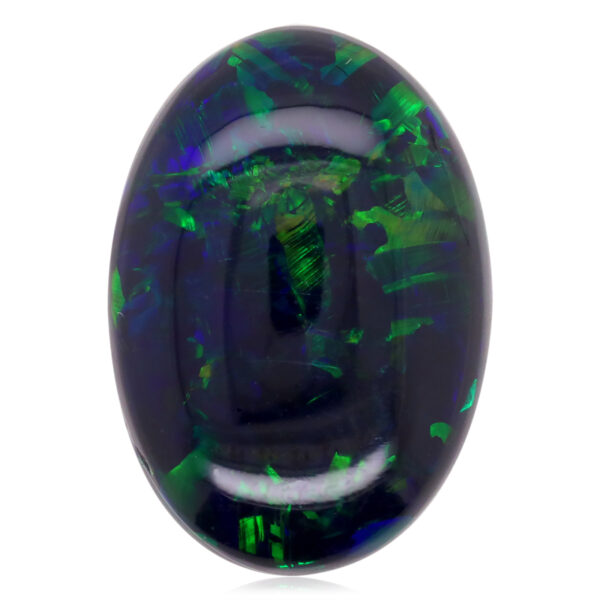 yellow green and blue Unset Solid Black Opal