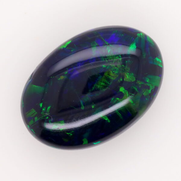 Yellow Green and Blue Unset Solid Australian Black Opal