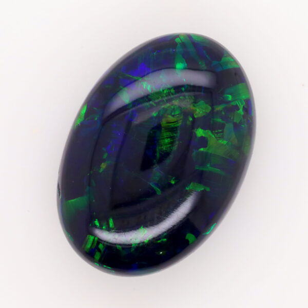 yellow green and blue Unset Solid Black Opal