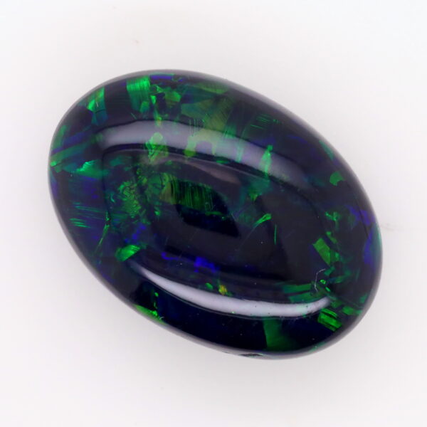 Yellow Green and Blue Unset Solid Australian Black Opal