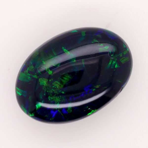 Yellow Green and Blue Unset Solid Australian Black Opal
