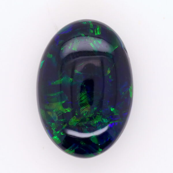 Yellow Green and Blue Unset Solid Australian Black Opal
