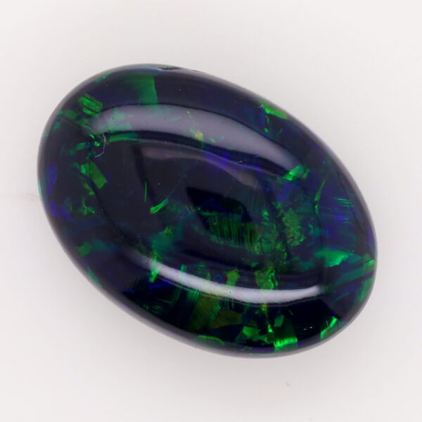 Yellow Green and Blue Unset Solid Australian Black Opal