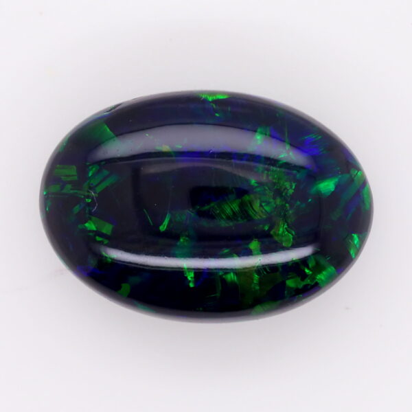 yellow green and blue Unset Solid Black Opal
