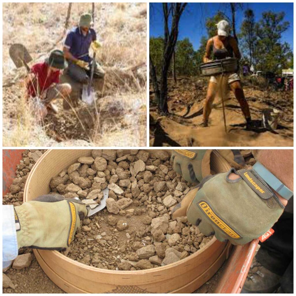 The Dry Sieving Method of Topaz Fossicking