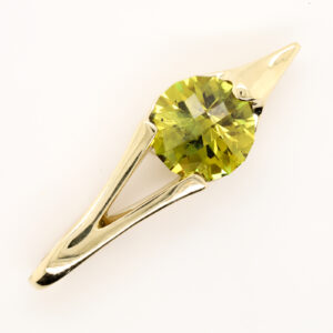 Yellow Green Yellow Gold Australian Sapphire Necklace Pendant