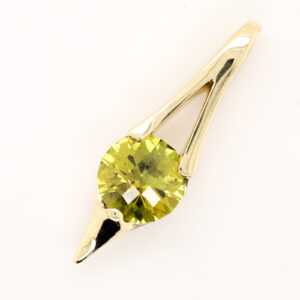 Yellow Green Yellow Gold Australian Sapphire Necklace Pendant