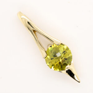 Yellow Green Yellow Gold Australian Sapphire Necklace Pendant