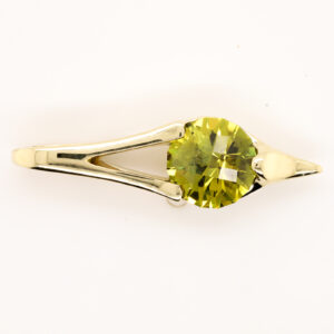 Yellow Green Yellow Gold Australian Sapphire Necklace Pendant