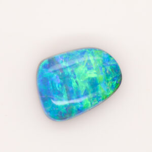 blue, green, yellow unset solid boulder opal